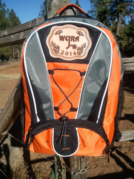 #7 Back pack with lasered award shield
